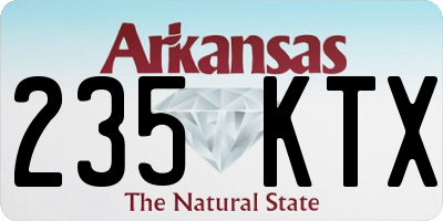 AR license plate 235KTX