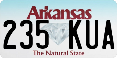 AR license plate 235KUA