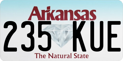 AR license plate 235KUE