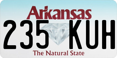 AR license plate 235KUH