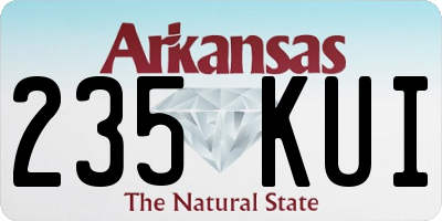 AR license plate 235KUI