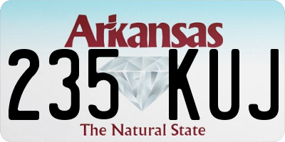AR license plate 235KUJ