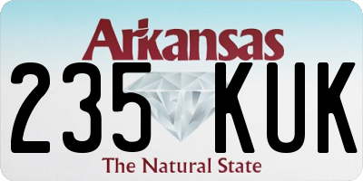 AR license plate 235KUK