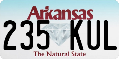 AR license plate 235KUL