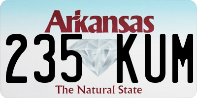 AR license plate 235KUM