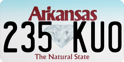 AR license plate 235KUO
