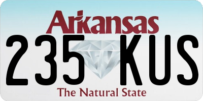 AR license plate 235KUS