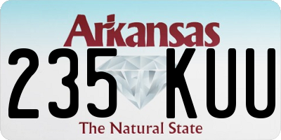 AR license plate 235KUU