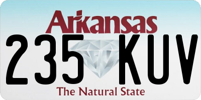 AR license plate 235KUV