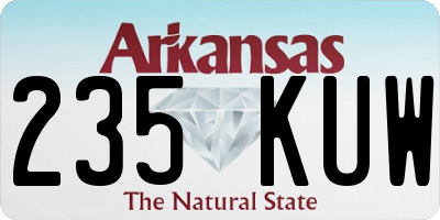 AR license plate 235KUW