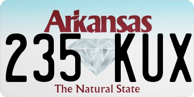 AR license plate 235KUX