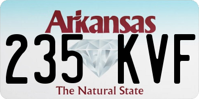 AR license plate 235KVF