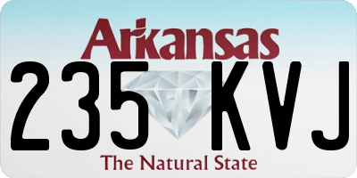AR license plate 235KVJ