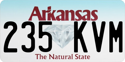 AR license plate 235KVM