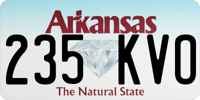 AR license plate 235KVO