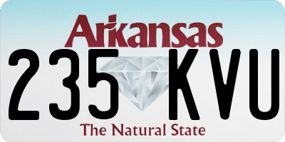 AR license plate 235KVU