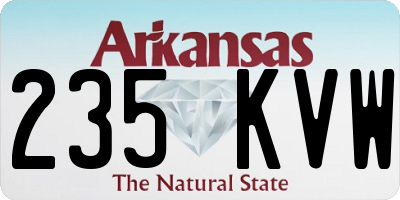 AR license plate 235KVW