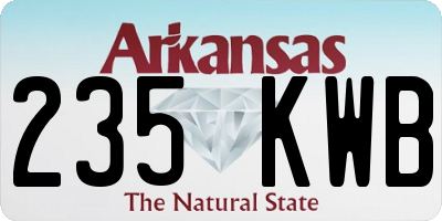 AR license plate 235KWB