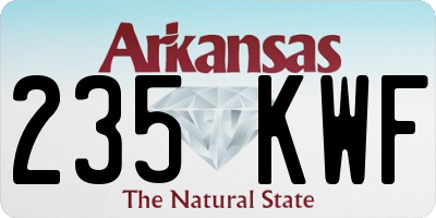 AR license plate 235KWF