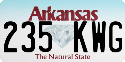 AR license plate 235KWG