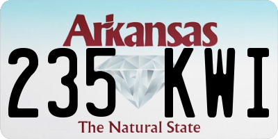 AR license plate 235KWI