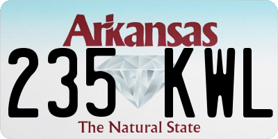 AR license plate 235KWL