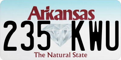 AR license plate 235KWU