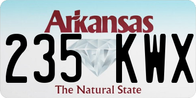 AR license plate 235KWX