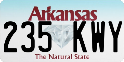 AR license plate 235KWY