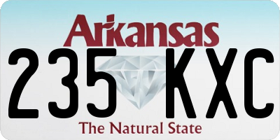 AR license plate 235KXC