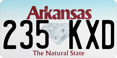 AR license plate 235KXD