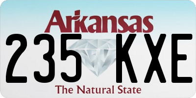 AR license plate 235KXE