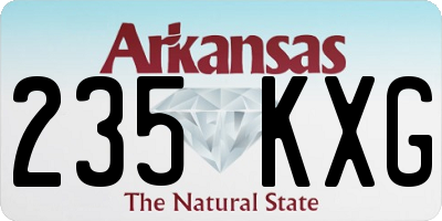 AR license plate 235KXG