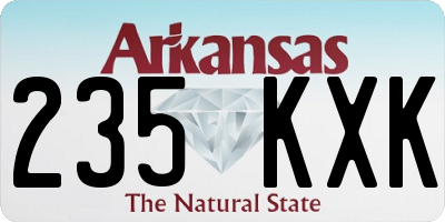 AR license plate 235KXK
