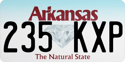 AR license plate 235KXP
