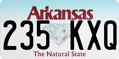 AR license plate 235KXQ