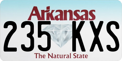 AR license plate 235KXS