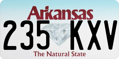 AR license plate 235KXV