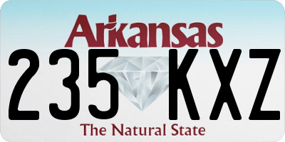AR license plate 235KXZ