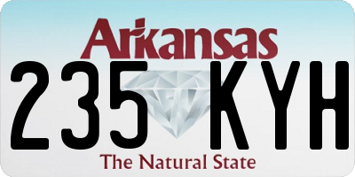 AR license plate 235KYH