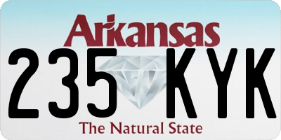 AR license plate 235KYK