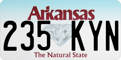 AR license plate 235KYN