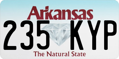 AR license plate 235KYP