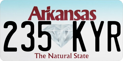 AR license plate 235KYR