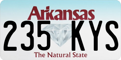 AR license plate 235KYS