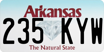 AR license plate 235KYW