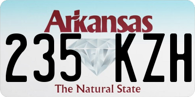 AR license plate 235KZH