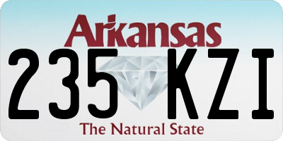 AR license plate 235KZI