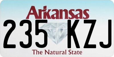 AR license plate 235KZJ