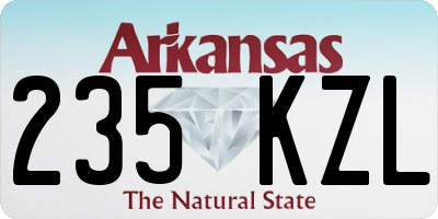 AR license plate 235KZL